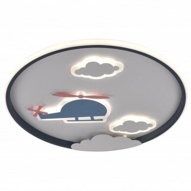 LED Ceiling Light, 78W, White/Black, CCT Light, Remote Control