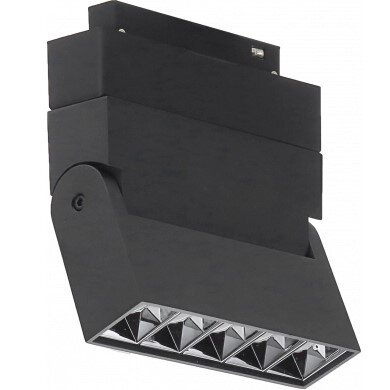LED magnetinis linijinis prožektorius M35, 10W, 800Lm, lankstomas, 5 lemputės, juodas, šilta balta šviesa 1