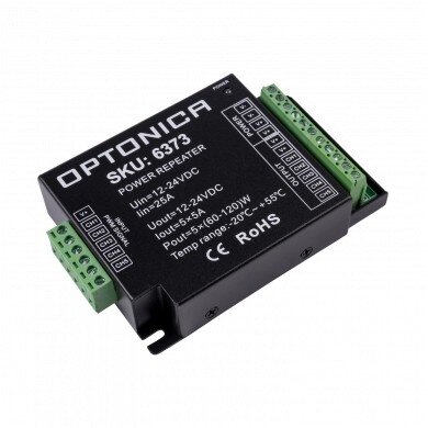 LED Power Repeater, 12-24V, 5A/Ch, 5 Channels