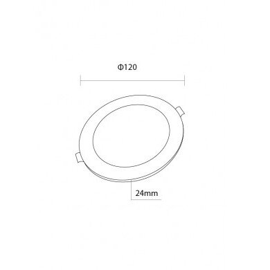LED Backlit Slim Mini Panel, Round, 6W, Neutral Light 1