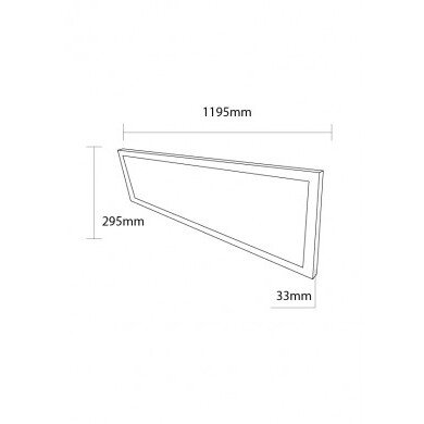 LED Backlit Panel 120x30, 36W, with Driver, Warm Light 1