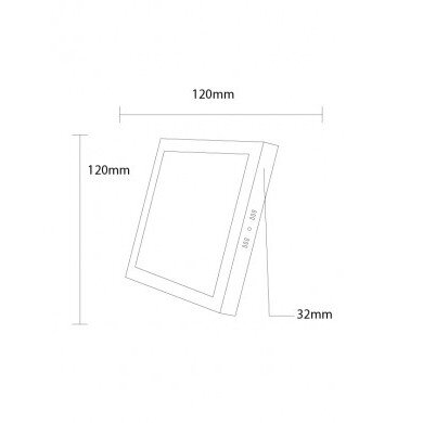 LED paviršinė mini panelė, kvadratinė, 6W, neutrali balta šviesa 1
