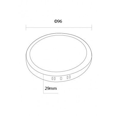 LED Surface Panel, Round, Black, 6W, CCT 1