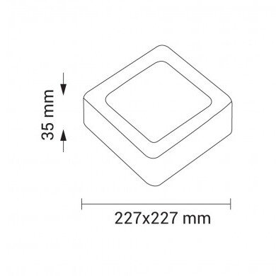 LED Surface Panel, Square, 18W, CCT 2