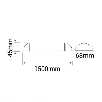 LED Batten Fitting Light, IP65, 50W, White Light 3
