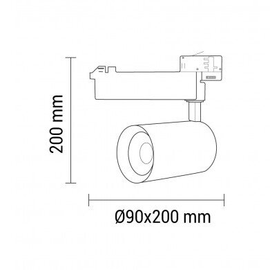 LED bėginis šviestuvas, 3F, 35W, 3850Lm, baltas, šalta balta šviesa 1 LED bėginis šviestuvas, 3F, 35W, 3850Lm, baltas, šalta balta šviesa 1