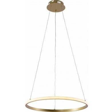 LED Pendant Lamp, 30W, Brushed Gold, Dimmable, Remote Control, CCT
