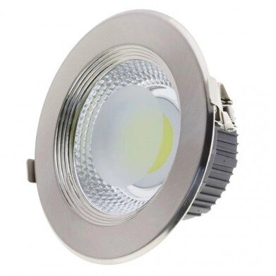 LED šviestuvas, apvalus, nerūdyjančio plieno, 20W, šilta balta šviesa 1