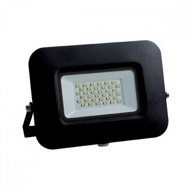 LED prožektorius, juodas, Premium Line, 5 metai garantija, 30W, šilta balta šviesa 1