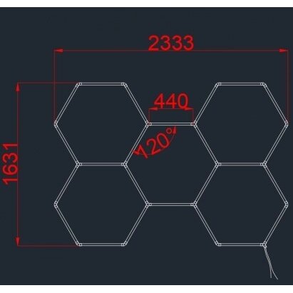 LED Hexagon Lights, 5HEX, 192W, CCT 2