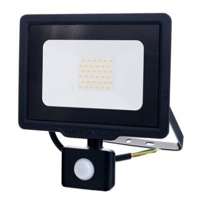 LED prožektorius, juodas, City Line, PIR jutiklis, 70cm laidas, 30W, šilta balta šviesa LED prožektorius, juodas, City Line, PIR jutiklis, 70cm laidas, 30W, šilta balta šviesa