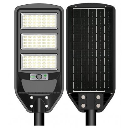 LED saulės gatvės šviestuvas, nuotolinis valdymas, 12W, šalta balta šviesa