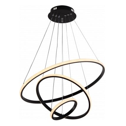 LED pakabinamas šviestuvas, 78W, juodas, dimeriuojamas, nuotolinis valdymas, CCT LED pakabinamas šviestuvas, 78W, juodas, dimeriuojamas, nuotolinis valdymas, CCT