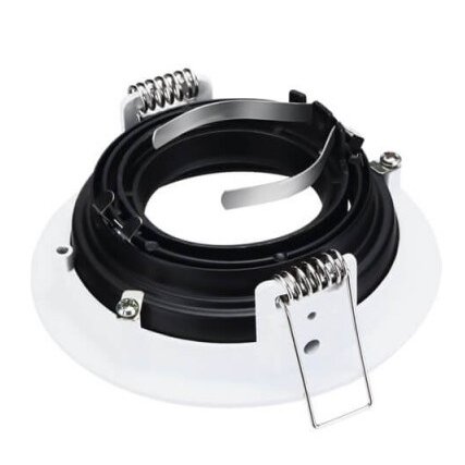 LED taškinis šviestuvas, apvalus, baltas/juodas, apskritimas 1