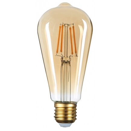 LED žvakė ST64 6W, auksinė, šilta balta šviesa