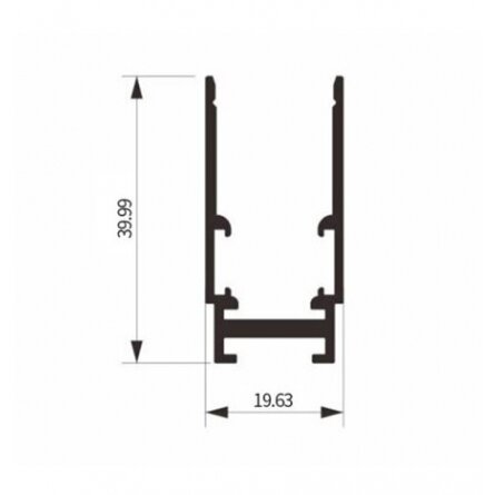 LED magnetinė sistema S15, plotis 1.9cm, kabanti/paviršinė, juoda, ilgis 1m 4 LED magnetinė sistema S15, plotis 1.9cm, kabanti/paviršinė, juoda, ilgis 1m 4