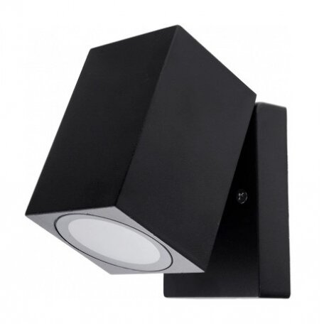 LED Wall Lamp, Black, Rectangular, 1 Socket, Max 35W 1