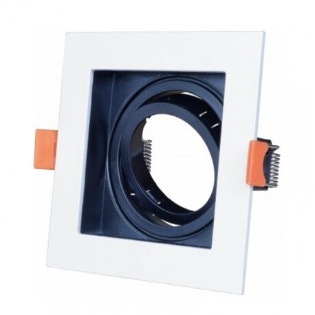 LED Spotlight Fixture, Square, White/Black, Square 2