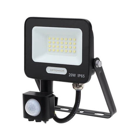 LED Floodlight, Black, PIR Sensor, 20W, 120°, White Light 1