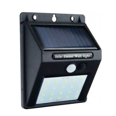 LED sieninis šviestuvas, juodas, 0.75W, šalta balta šviesa 1