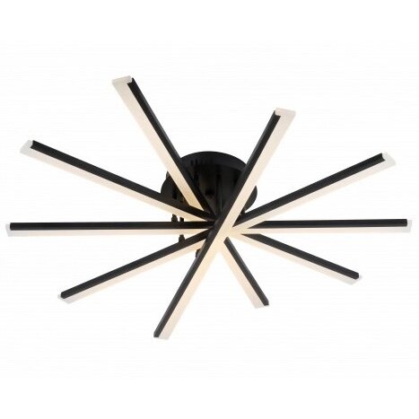 LED Ceiling Lamp, 50W, Black, Warm Light