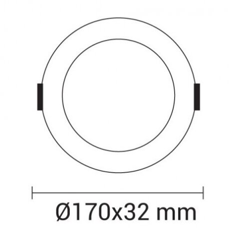 LED Slim Downlight, 12W, Dimmable, CCT 3000K-6000K 3