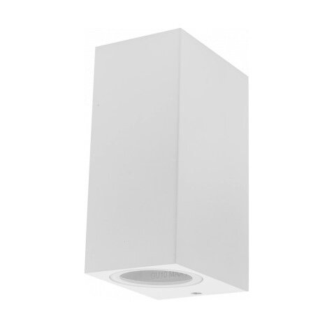 LED Wall Lamp, White, Rectangular, 2 Sockets, Max 35W 1