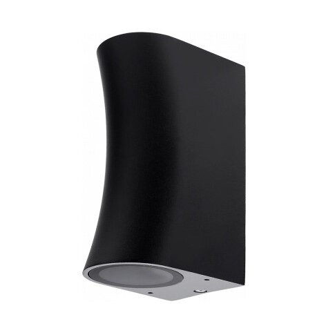 LED Wall Lamp, Black, Curved Cylinder, 2 Sockets, Max 35W 1