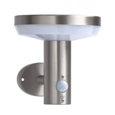 LED saulės sieninis Up šviestuvas, PIR jutiklis, poliruotas metalas, 4.4W, šilta balta šviesa 1 LED saulės sieninis Up šviestuvas, PIR jutiklis, poliruotas metalas, 4.4W, šilta balta šviesa 1