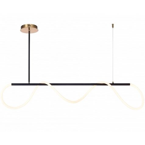 LED Ceiling Lamp, 36W, Black, Warm Light