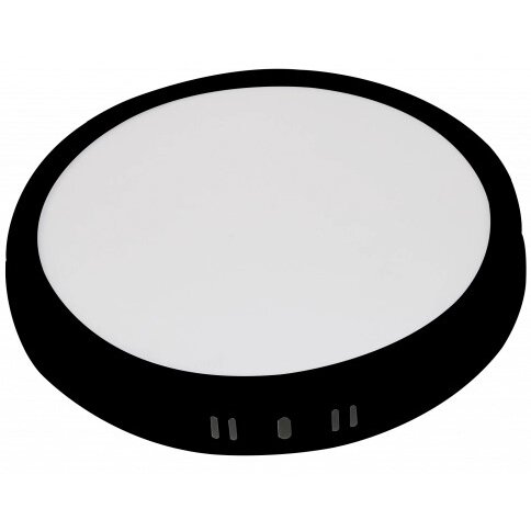 LED Surface Panel, Round, Black, 24W, CCT