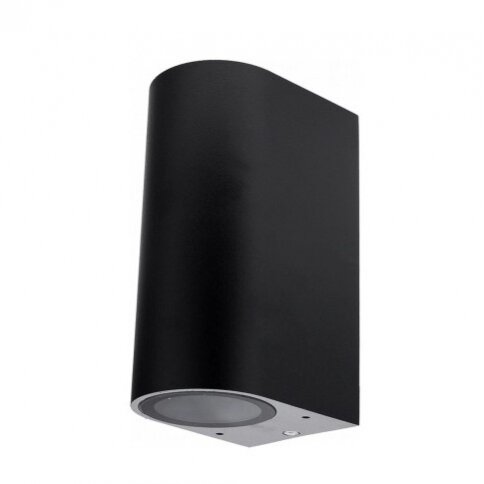LED Wall Lamp, Black, Cylinder, 2 Sockets, Max 35W 1