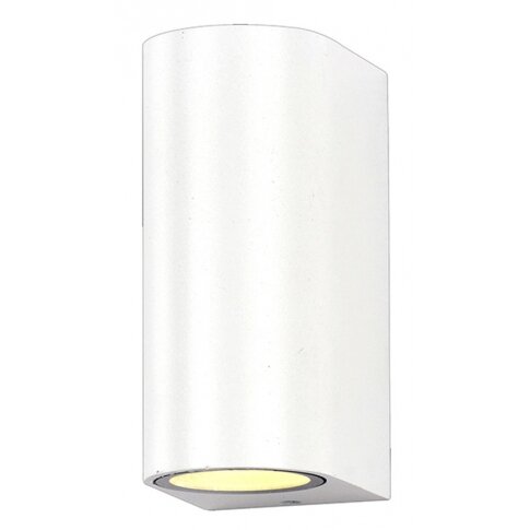 LED sieninis šviestuvas, baltas, cilindrinis, 2 lizdai, Max 35W