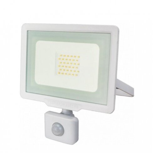 LED prožektorius, baltas, City Line, PIR jutiklis, 30W, šilta balta šviesa LED prožektorius, baltas, City Line, PIR jutiklis, 30W, šilta balta šviesa