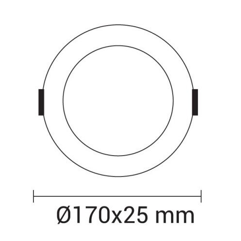 LED Built-In Module, Round, 12W, Warm Light 2