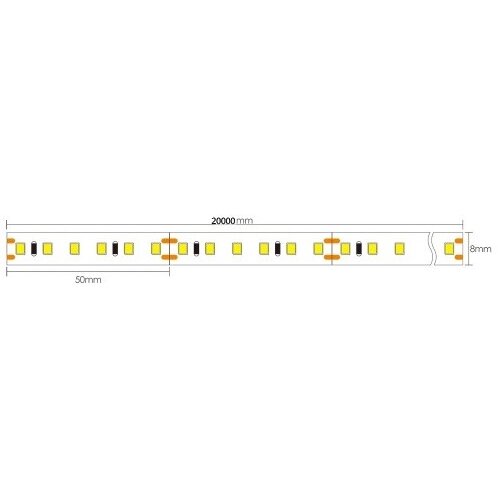 LED Strip 9W/m, 1000Lm/m, 24V, Warm Light 4