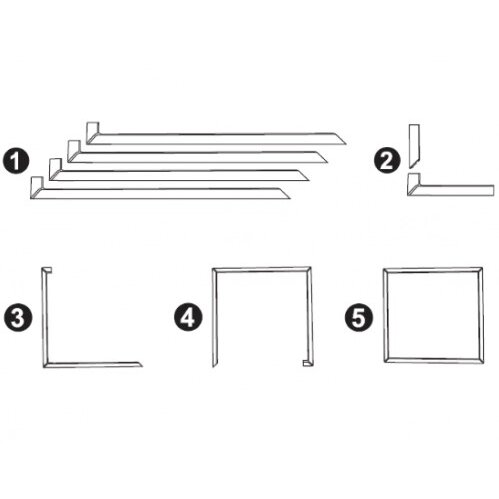 LED panelė, 60x60, 48W, surenkamas rėmelis, neutrali balta šviesa 6