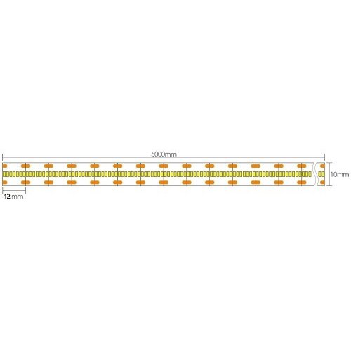 LED juosta, 38W/m, 3400Lm/m, 24V, šilta balta šviesa 4