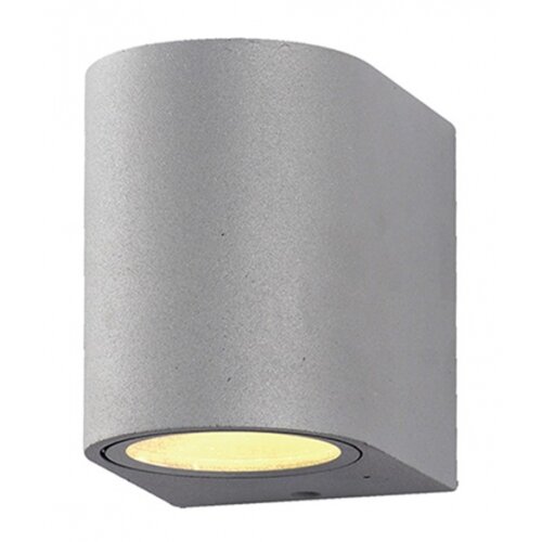 LED sieninis šviestuvas, sidabrinis, cilindrinis, 1 lizdas, Max 35W