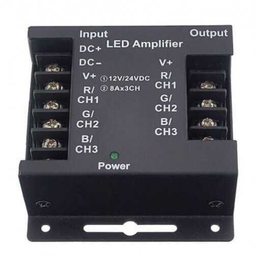 LED RGB Strip Amplifier, 12/24V, 24A 1