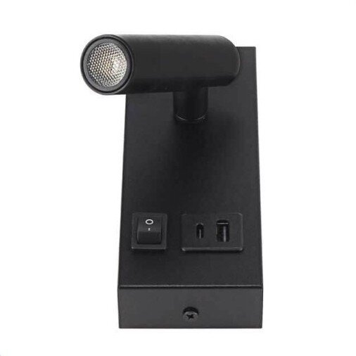 LED Cabinet Light, 2W, ON/OFF-Switch, USB, Black, Neutral Light 1