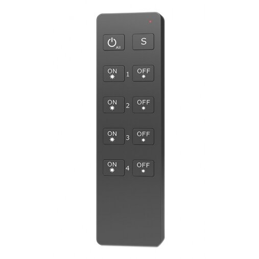 LED Brightness Remote Control Console, 4 Zones, Black