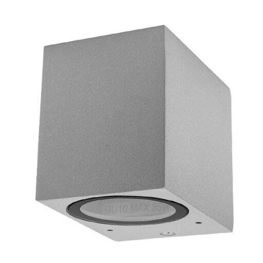 LED Wall Lamp, Silver, Square, 1 Socket, Max 35W 1