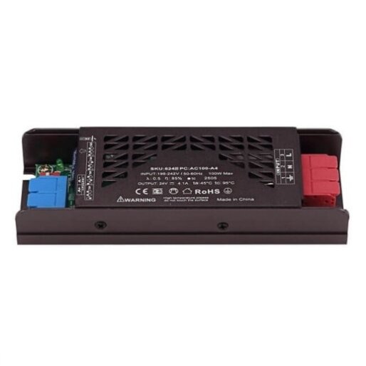 LED juostos maitinimo šaltinis, 100W, 24V, 4.1A, tylus 1