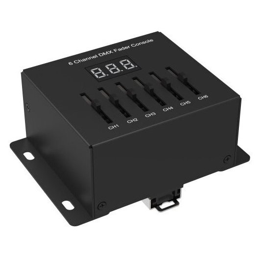 LED DMX Sliding Fader Console, 6 Channel