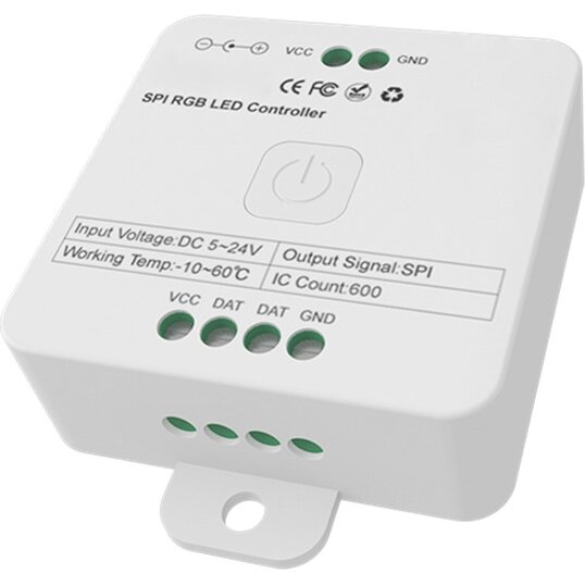 LED RGB SPI Controller, 5-24V, Remote Control, Bluetooth