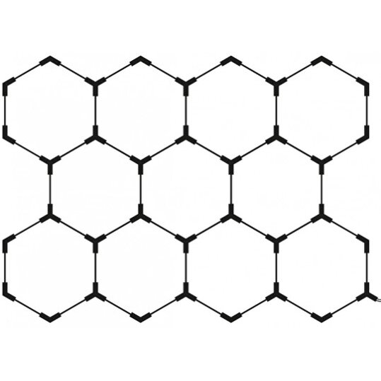 LED Hexagon Lights, 11HEX, 385W, White Light