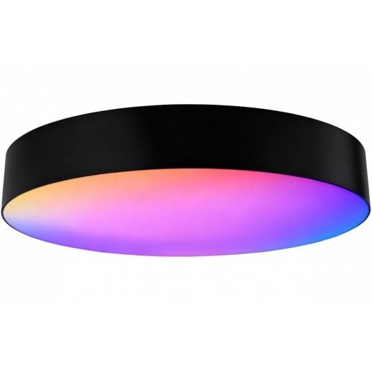 LED Ceiling Light, 40W, RGB10W, Black, Memory, Remote Control, 3CCT