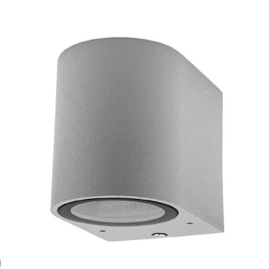 LED sieninis šviestuvas, sidabrinis, cilindrinis, 1 lizdas, Max 35W 1