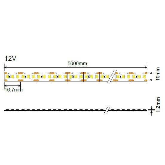 LED Strip 4.8W/m, 300Lm/m, 12V, Pro, Blue 4